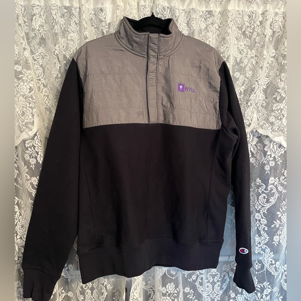 New York University Champion 1/4 Button Up NYU